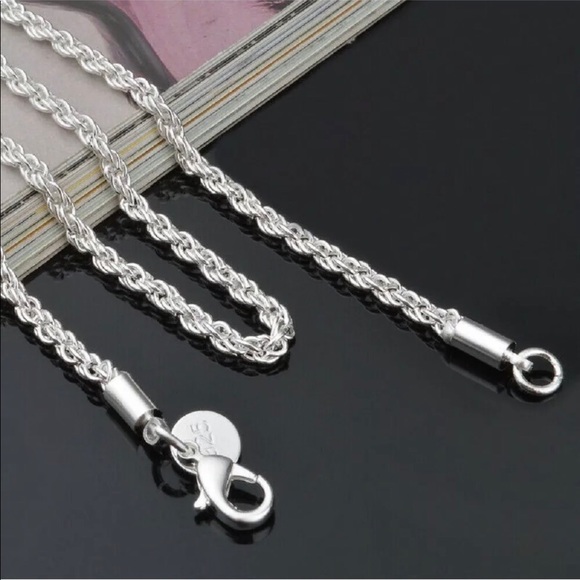 925 Sterling Silver Rope Chain - Picture 7 of 8